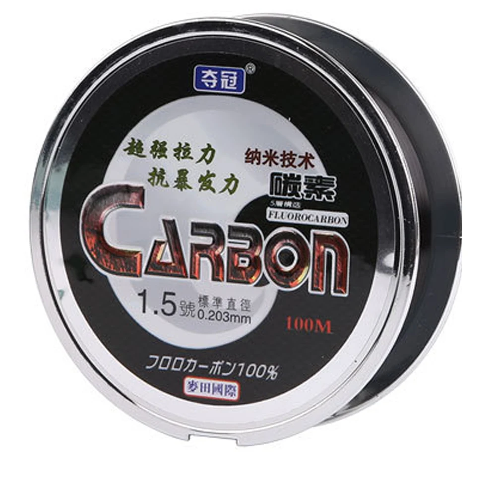 100M High Quality Black Fishing Line Super Strong Nylon Monofilament Fluorocarbon Wear-resistant Saltwater Carp Fishing Line