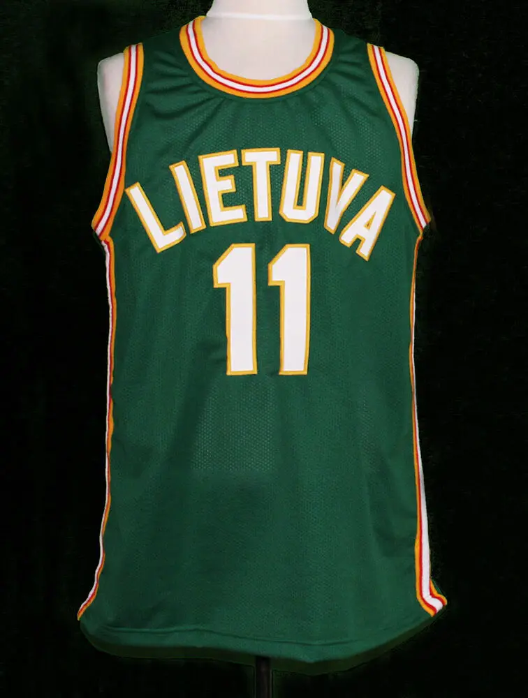 11 Arvydas Sabonis Team Lietuva литовские ретро классические баскетбольные майки мужские сшитые на заказ с номером