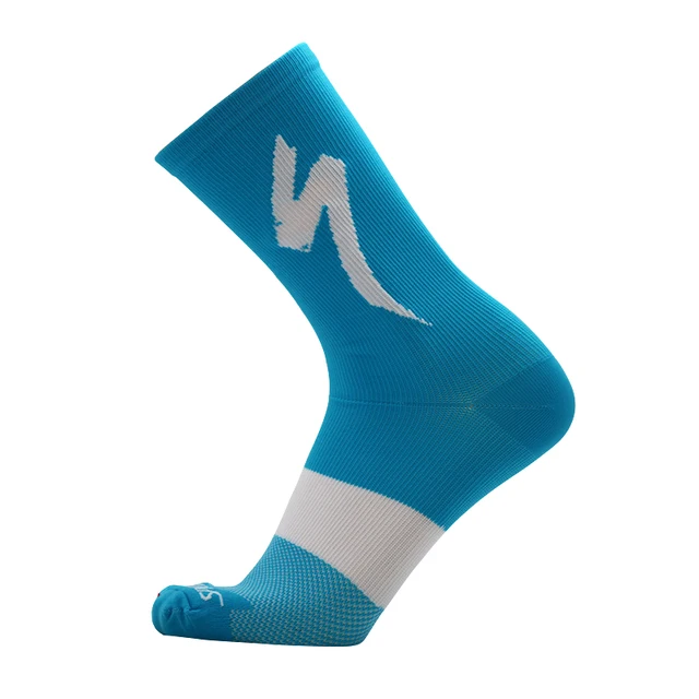 Men Women Cycling Socks Sport Socks Outdoor Riding Socks Run Climbing Camping Basketball Soccer Outdoor Running Blue