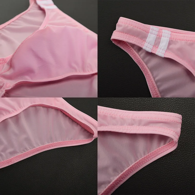 Men's Sexy See Through Briefs Mesh Sheer Transparent Stretchy Seamless Panties Underwear Ultra-Thin Male Underpants