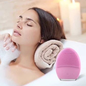 

Mini USB Electric Face Cleansing Refresh Silicone Ultrasonic Cleaner Deep Pores Clean Waterproof Skin Massage Tool