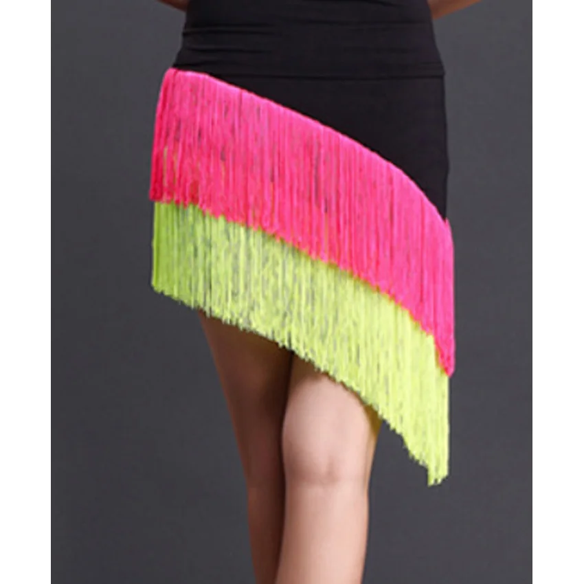 Women Latin Dancing Tassel Dance Skirt Ballroom Jazz Chacha Tango Ballroom Dancewear Girls Elegant Stage Wear Performance dance dress,dance skirt