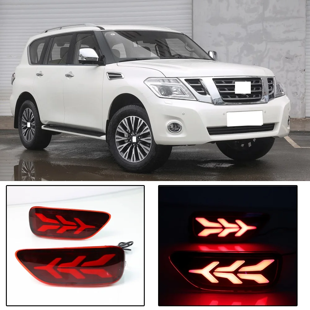 Светоотражатель заднего бампера CAPQX для Nissan патруль Y62 2016-2018 светодиодный