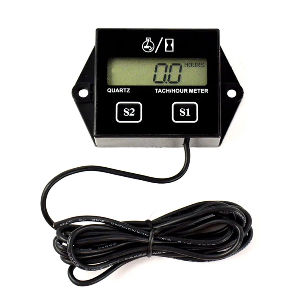 

Motorcycle LCD Digital Tach Tachometer Hour Meter for ATV Generator Spark Plug