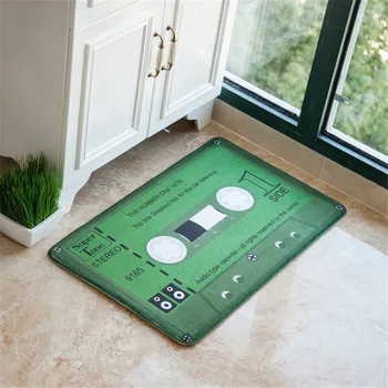 

Vintage Style 3D Tape Shoebox Pad Indoor Door Mat Crystal Fleece Anti Slip Kitchen Bedside Rug Absorbent Memory Foam Bath Mat