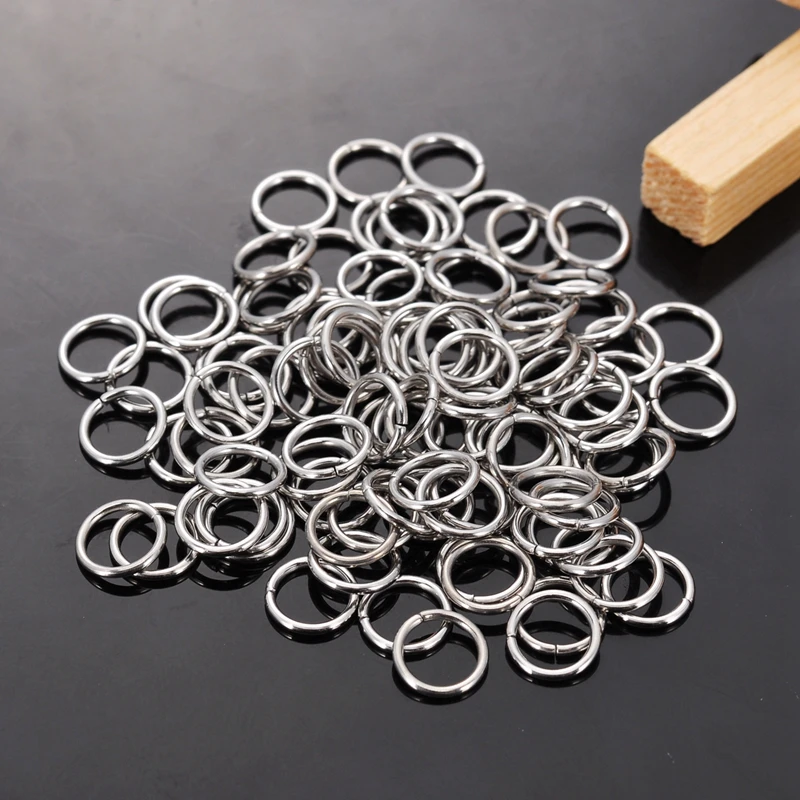 DoreenBeads 500 шт серебряный цвет 304 нержавеющая сталь открытый прыжок кольца мульти