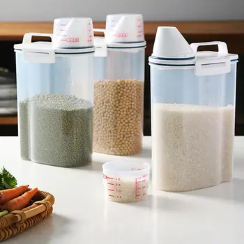 

Storage Bucket Plastic Hand-held Sealed Moisture-proof and Insect-proof Kitchen Storage Supplies