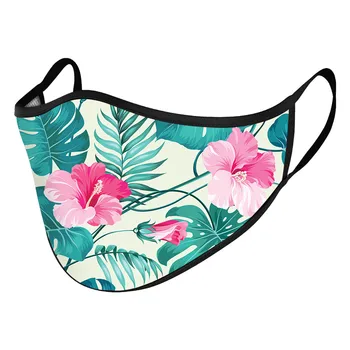 

Floral Printed Cotton Mask Mascarillas Adult Washable Reusable Fabric Masks Women Men Unisex Face Mouth Cover Tapabocas Masque