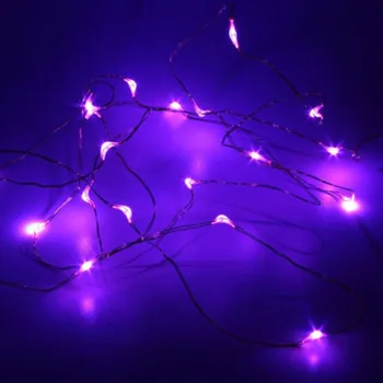 

25# 2m String Fairy Light 20 Led Battery Operated Xmas Lights Party Wedding Lamp String Christmas Party Wedding Purple Lights