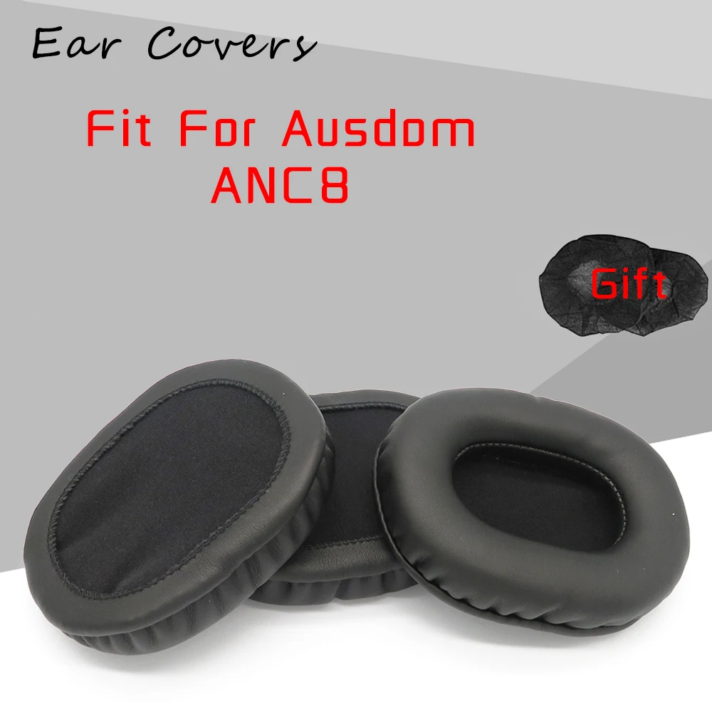 earphones cushion gaming ear pads earpads headset replacement for skullcandy riff bluetooth compatible headphone Ear Pads For Ausdom ANC8 Headphone Earpads Replacement Headset Ear Pad PU Leather Sponge Foam