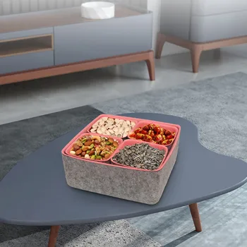 

5pcs Felt Storage Bins Office Drawer Organizers For School Home Kitchen Closet Cabinet Desk Organize Boxes#1