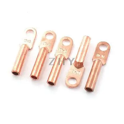 

5 Pcs 16mm2 Cable Copper Lug Terminal Connector Copper Tone for 0.3" Dia Bolt