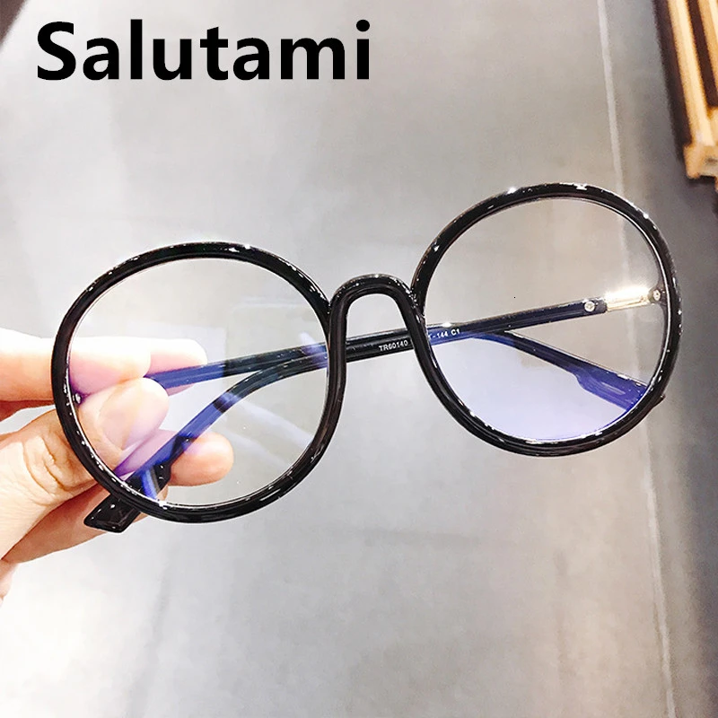 

Vintage Round Anti-blue Light Clear Lens Glasses Frame For Women 2020 Fashion Computer Goggle Eyewear Black Gransparent Shades