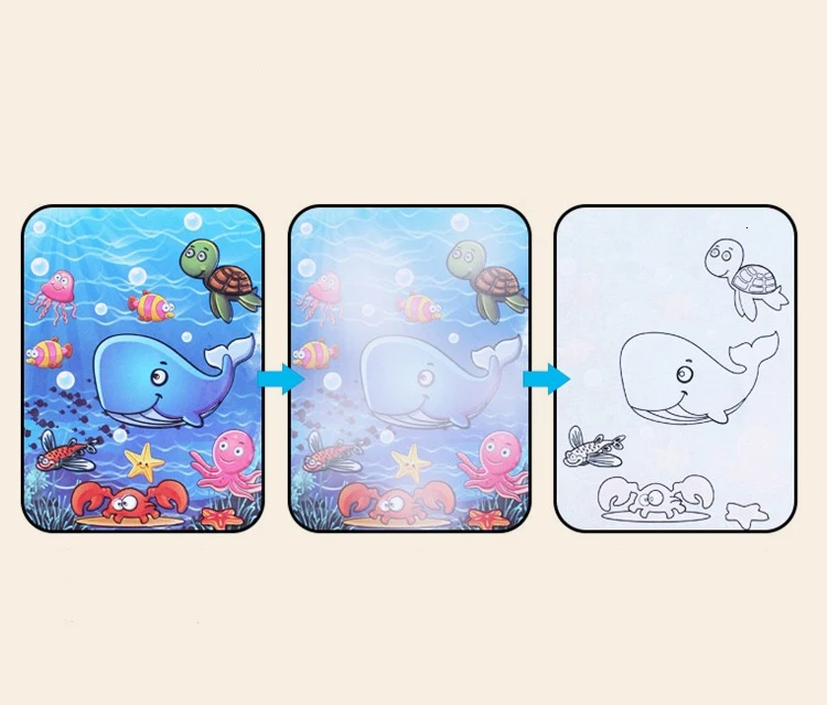 Scrib Scrib Sketch Book to Color with Pen Magic water Paint Juguettes For Children's Education Drawing Toy Embroidery 6 Colors