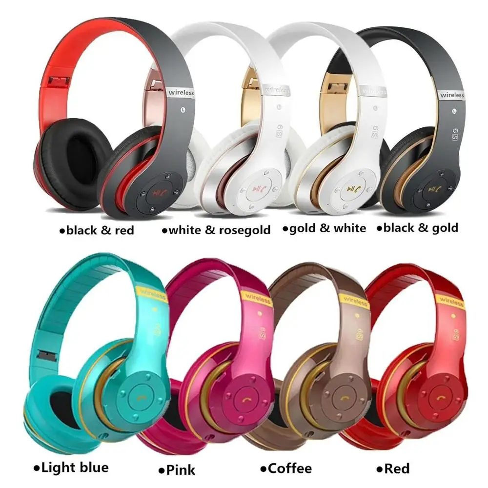 Wireless Headphones Over Ear Hi Fi Stereo Foldable Wireless Stereo Headsets Earbuds for mobile xiaomi iphone sumsamg tablet