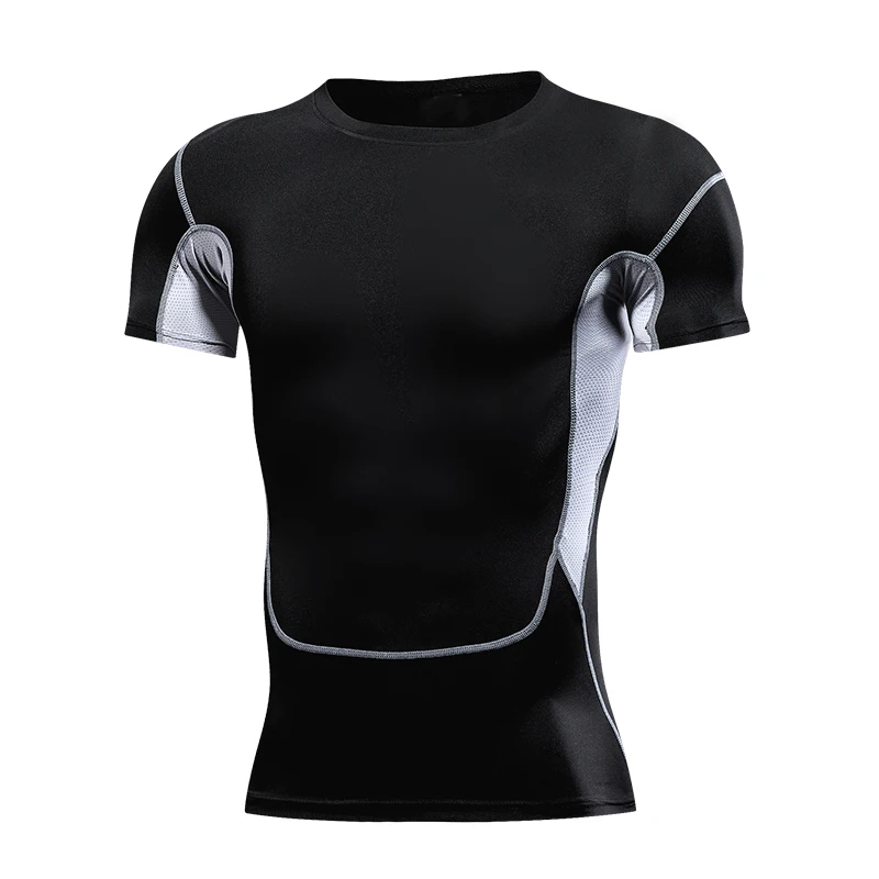 Men's Quick-Dry Compression Sports T-Shirt - Breathable Fitness & Gym Wear
