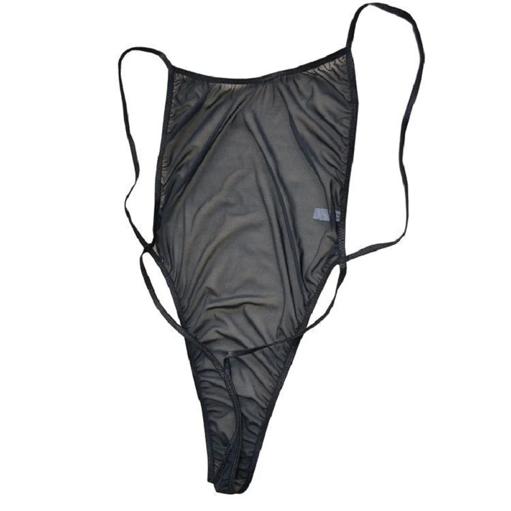 

Sexy Men underwear Bodysuit Body shaper gauze translucent panties mankini ZJH038L