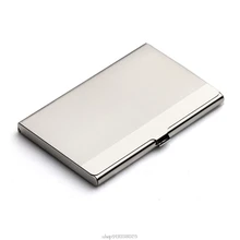 Wallet Case Pocket Business-Card-Holder Credit Silver Metal Stainless-Steel Dropship
