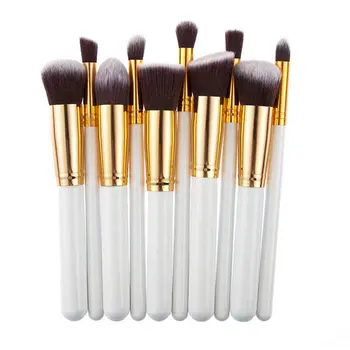 

10 Pcs Makeup Brushes Set Cosmetics Foundation Blending Blush Powder Eyeshadow Makeup Tool Set ZGOOD