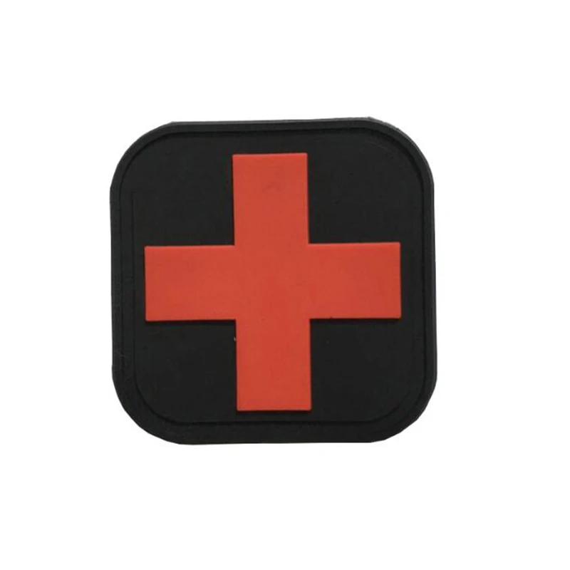 ПВХ Резиновый Черный Красный Крест Флаг Swiss Cross Fingerboard Медицинская спасательная