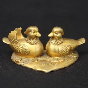 

Brass Mandarin Duck Swim eternal love promote marriage wedding gifts Bronze Ornaments
