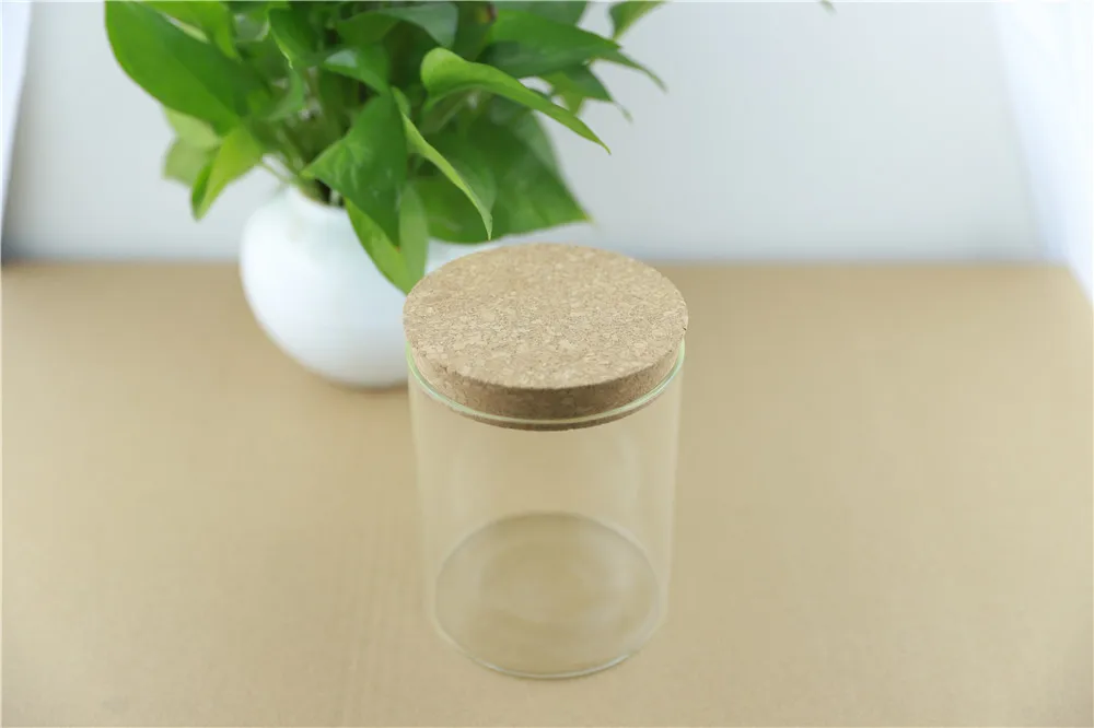 100-120mm 4pcs 750ml Cork Kitchen Storage Large Glass Bottle Food Jar Container Transparent Empty Spice Nuts Storage Jars (6)