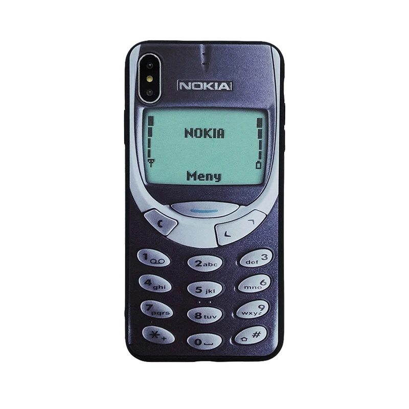 Забавный термополиуретановый чехол для iPhone 6, 6 s, 7, 8 Plus, Nokia, мягкая задняя крышка с узором для Apple iPhone X, XR, XS, Max, мобильные телефоны - Цвет: Черный