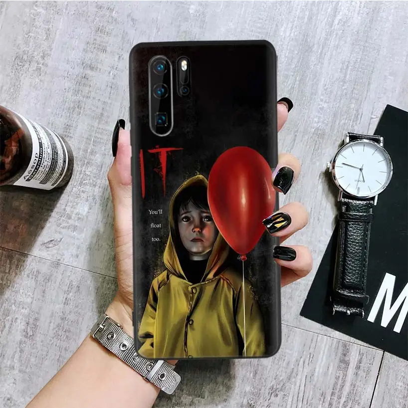 Pennywise Clown Black Phone Case For Huawei Mate 30 20 10 P30 P20 P10 Pro Lite P Smart Z Luxury Cover Coque Shell