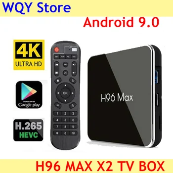 

H96 Max X2 Android 9.0 Tv Box 4K Amlogic S905X2 4+32G/64GB 2.4G+5G Europe USA Saudi Arabic French Italy UK Netherland Germany