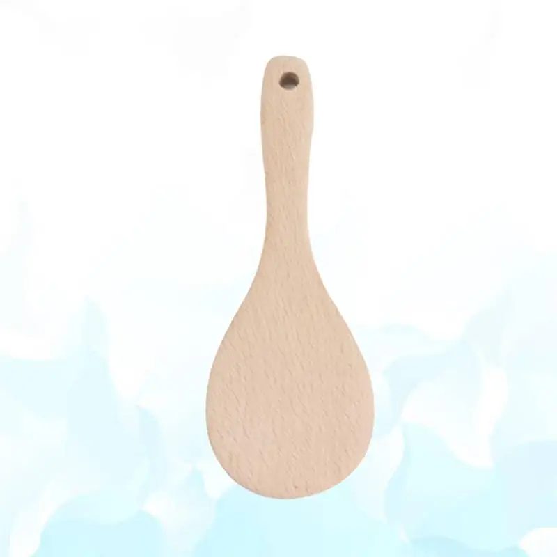 1pcs Wood Rice Spoon Non-Stick Pan Spatula Rice Scoop For Restaurant Kitchen Cooking Utensil