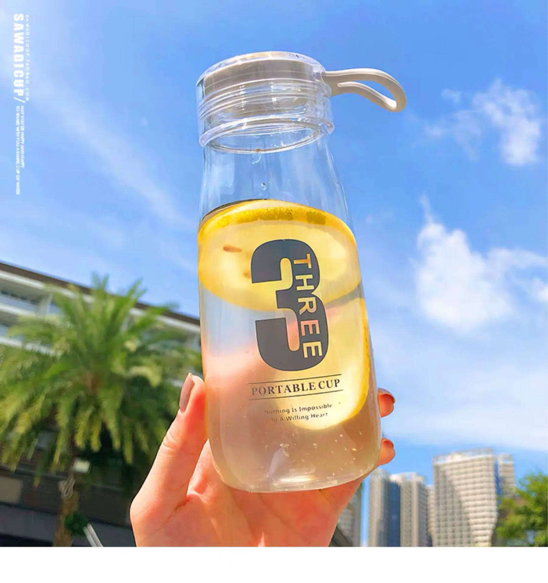 Пластиковая чашка, портативная Студенческая креативная чашка, хипстер, для мужчин и женщин, простой тренд, небьющаяся, устойчивая к царапинам, в Интернете, как у знаменитостей, легко, Gl