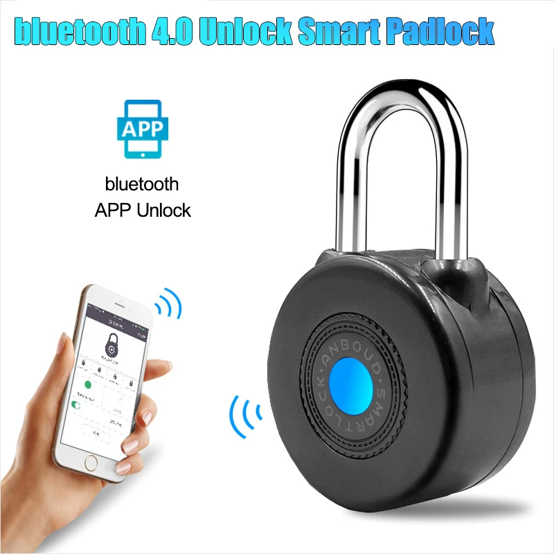 

Door Fingerprint Lock Security Portable Smart Waterproof Keyless Lock APP Control bluetooth Unlock Smart Padlock Anti-theft Lock