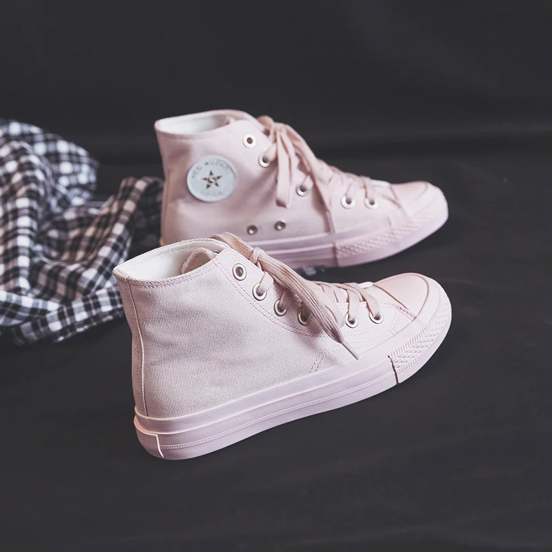 light blue canvas shoes