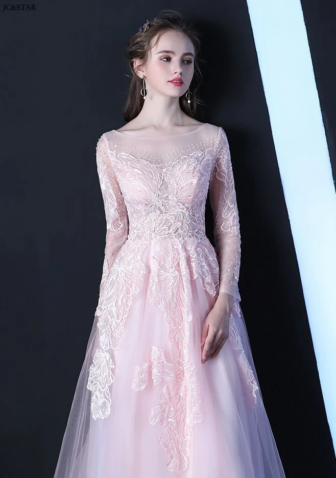 Robe de demoiseur d'honneur pour mariage новые кружевные платья трапециевидной формы с длинным рукавом розового, серебристого и синего цвета для подружек невесты длинные платья vestidos de invit