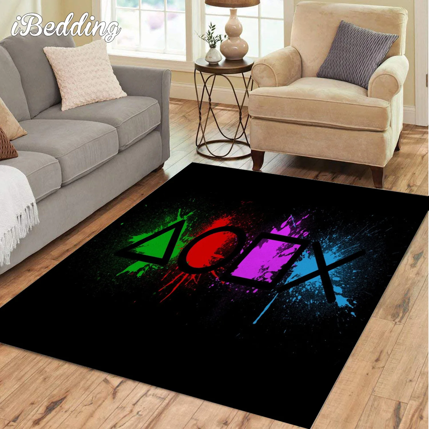 Alfombra de Gamer para dormitorio de niños, alfombrilla 3d de dibujos  animados, sala de estar, salón de juegos, cocina y baño - AliExpress