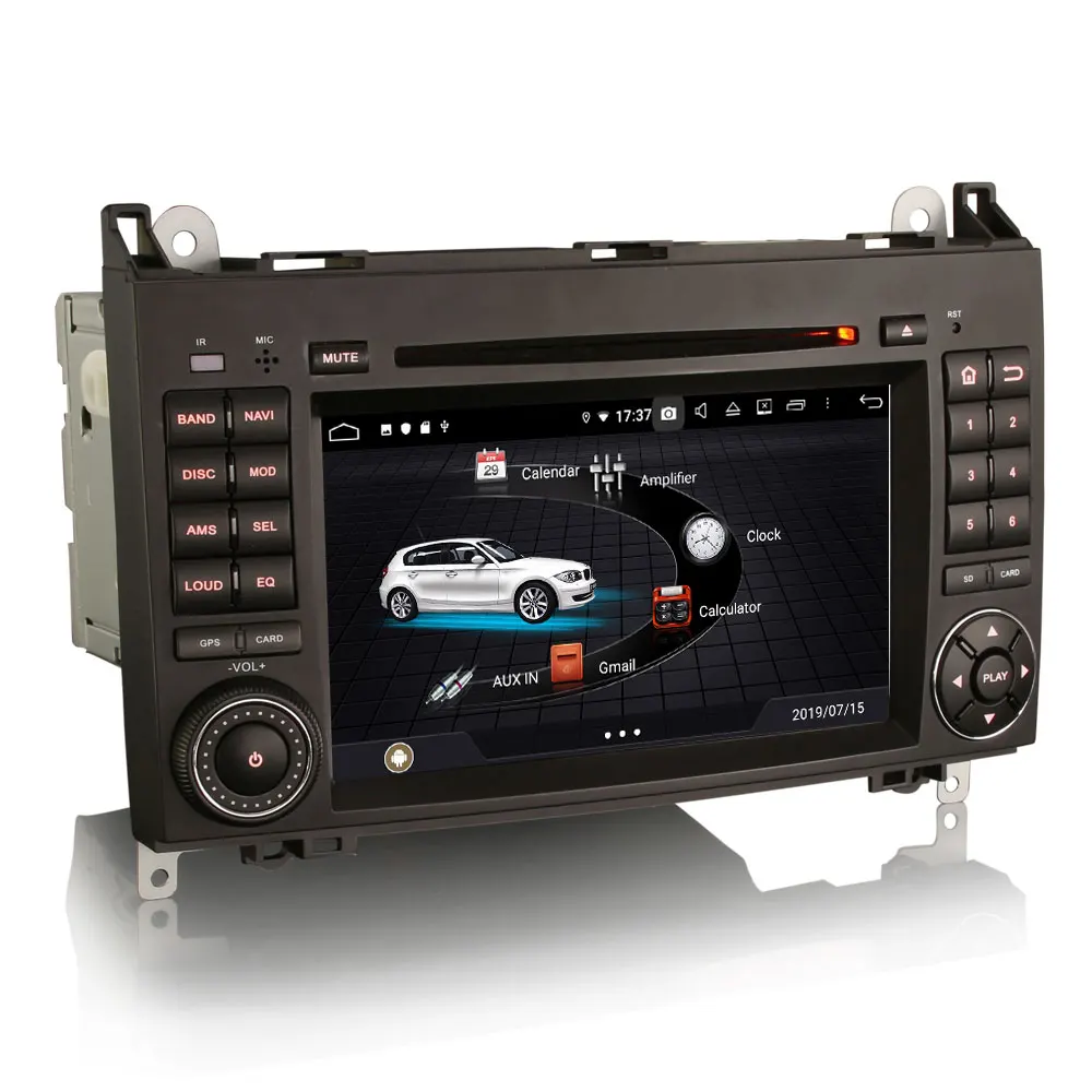 " Android 9,0 Pie OS автомобильный DVD Мультимедиа gps радио для Volkswagen Crafter 2006+ с контролем видеовыхода на двойные подголовники