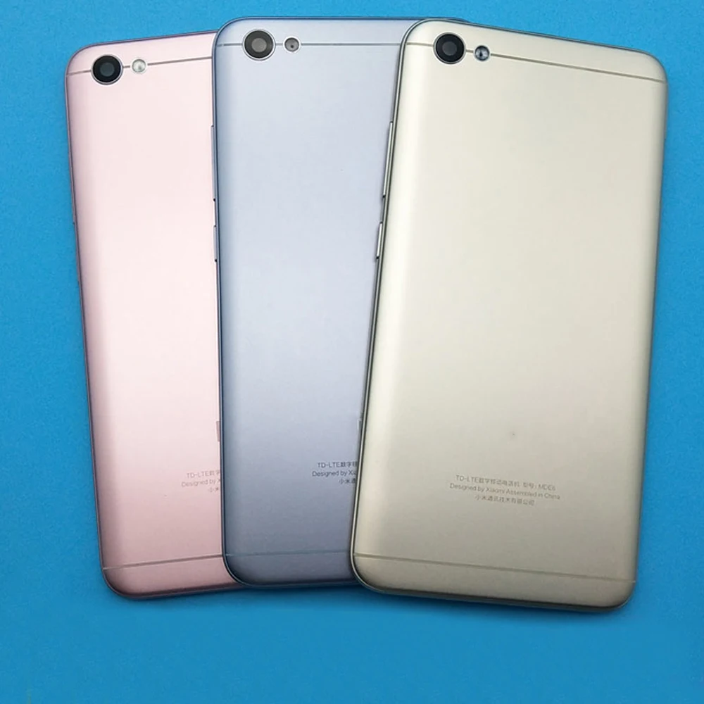 

Sinbeda Back Battery Cover For Xiaomi MI Redmi Note 5A Side Keys+Camera Glass Back Battery Cover For Redmi Y1 Lite Back Housing