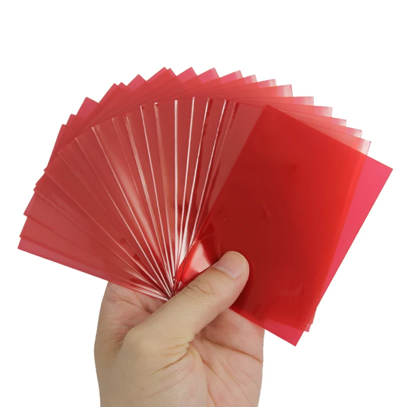 50pcs Red 50 шт Матовый Scrub разноцветная карт задняя Портативный протектор Yugioh карта покемона рукава для TCG карточки для настольных игр Magic сбор - Цвет: 50pcs Red