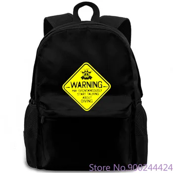 

Warning May Talk about Diver Dive Gear Diver Scuba Funny Gift Birthday 2017 New 100% Top Quality backpack