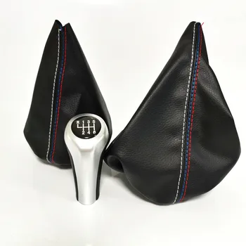 

Car Shift Gear Stick Manual Handbrake Gaiter Shift Knob Black Leather Boot Car-Styling For BMW E36 E46 E30 E34 M3 Z3 3 Series