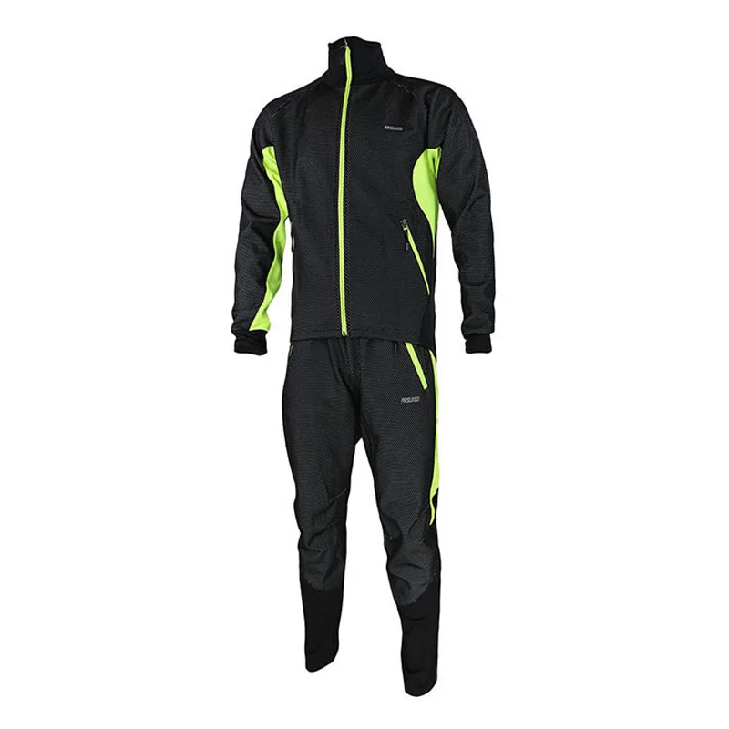 

ARSUXEO Cycling Bike Bicycle Suit Windproof Winter Thermal Jacket & Pants