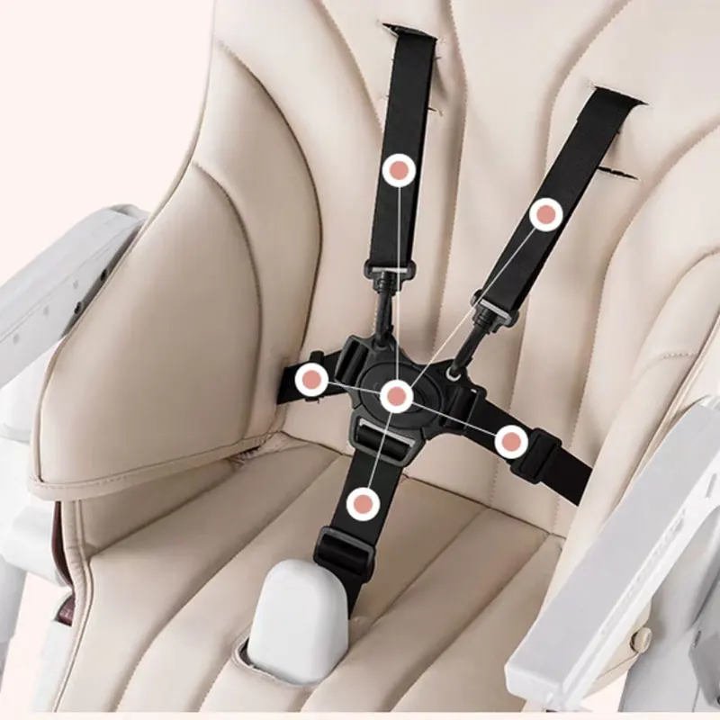  Child High Feet Dining Chair Multifunction Foldable Portable 0~4 Years Old Environmental Protection