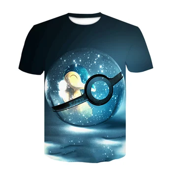 

2020 Fashion Men 3D Print Pokemon Pattern Tops tee Fashion Summer Casual Breathable T-shirts anime shirt tee shirt homme