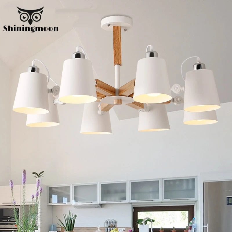 

Modern Led Ceiling Lights Nordic Iron Black Ceiling Lamp Living Room Ceiling Lighting Kitchen Solid Wood Ceiling Light Lustre