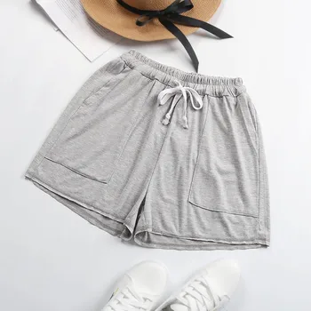 

Shorts Feminino 2020 Summer Women's Elastic Waist Pockets Sports Running Casual Comfy Drawstring Shorts Spodenki damskie