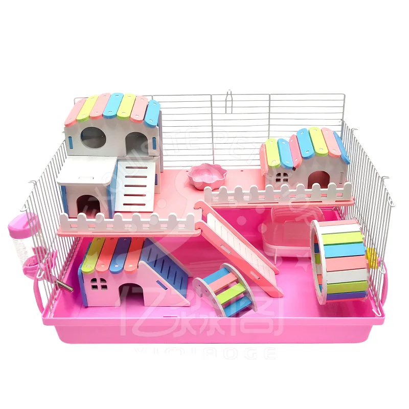 

Small Hamster Cage Package Complete Oversized Villa Supplies Complete Deluxe Teddy Bear Double Layer 47 Foundation Cage