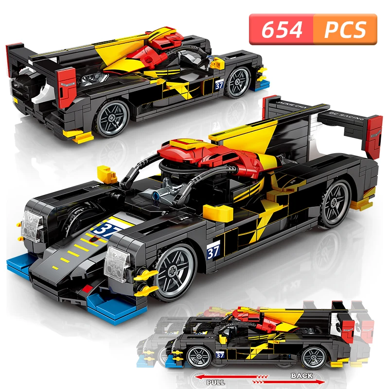 

Formula Racing Car Building Blocks Technic Pull Back DC Super Speed MOC Vehicle Educational Model Bricks Toys For Boys Children