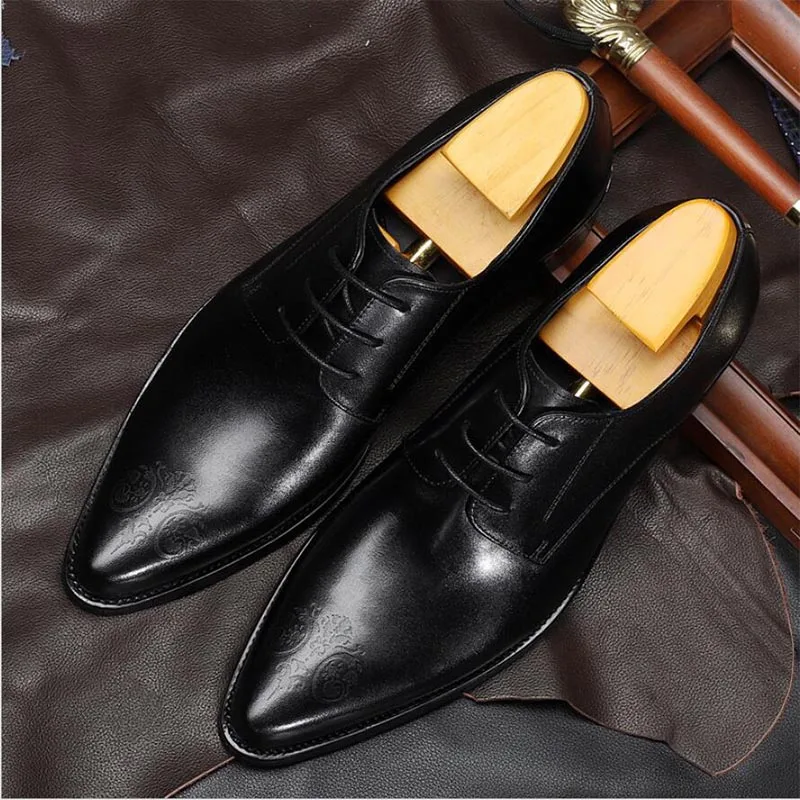 Sipriks Mens Wedding Shoes Pointed Derby Dress Shoe British Italian Handamde Business Career Gents Suit Social Leisure Flat