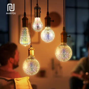 

Decoration Pendant Lights LED Bulb E27 220V A60 CT G80 G95 G125 HEART BOTTLE ST64 Vintage Hanging Decor Lamp Bedroom Living Room
