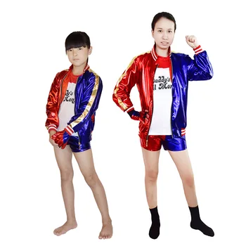 

Birds of Prey Harley Quinn uniform Cosplay Halloween Kids Girls Women JOKER Suicide Squad Jacket New Year Purim Carnival Costume
